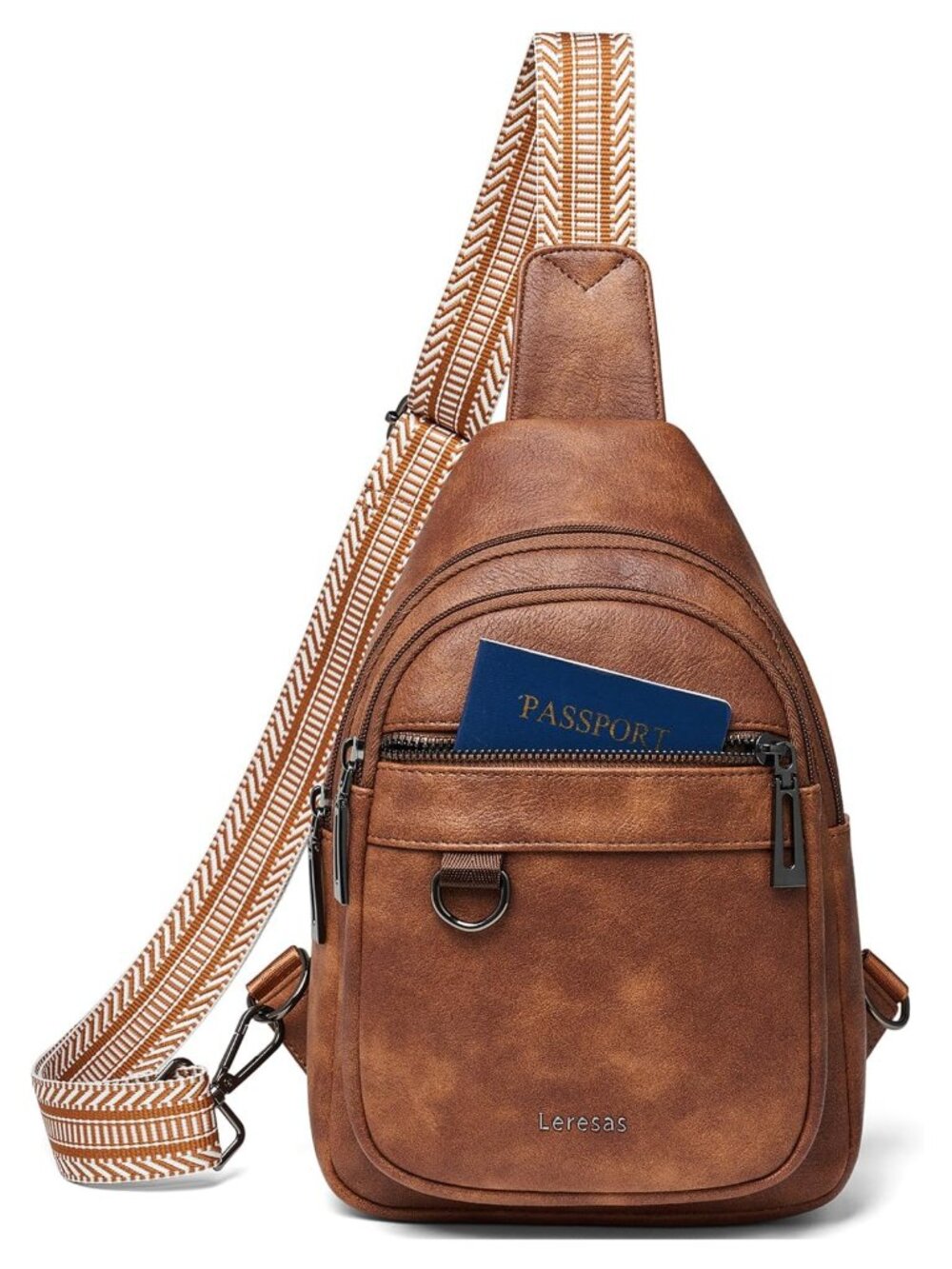 Vegan Leather Sling Bag Crossbody Anti Theft Travel Fanny Pack Purse